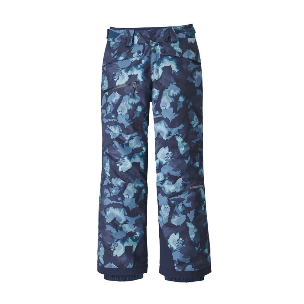 Patagonia Snowbelle Pants Girls Size XL Blue Camo Print